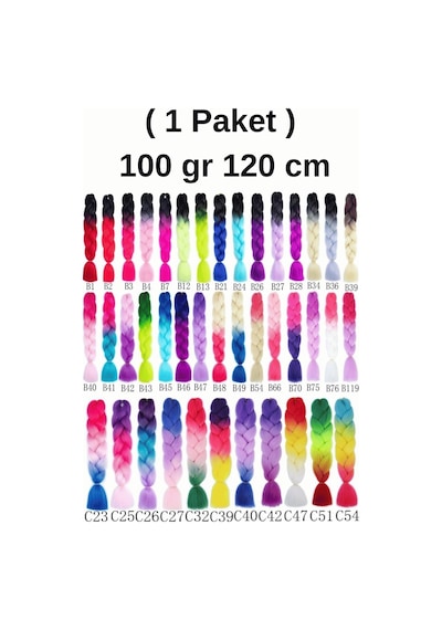 X-pression Afrika Örgüsü Ve Rasta Için Sentetik Ombreli Saç 100gr--b21