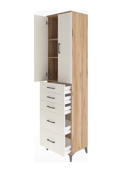 Hyperion Dolap 3 Raflı 5 Çekmeceli 2 Kapaklı 60x44x243 Çam-ay... Çam Hyperion Dolap 3 Raflı 5 Çekmeceli 2 Kapaklı 60x44x243 Çam-ay... Çam