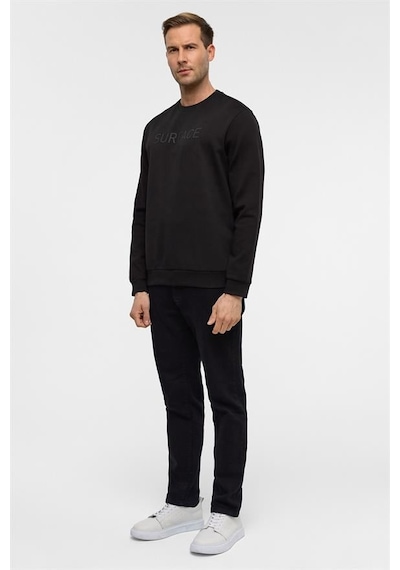 Süvari Siyah Regular Düz Bisiklet Yaka Sweatshirt Sw2013700023-s09 Siyah