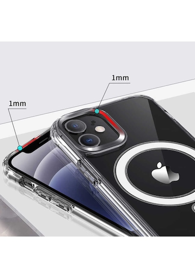 Apple Uyumlu iPhone 12 Pro Max Kılıf Zore Tacsafe Wireless Kılıf Renksiz