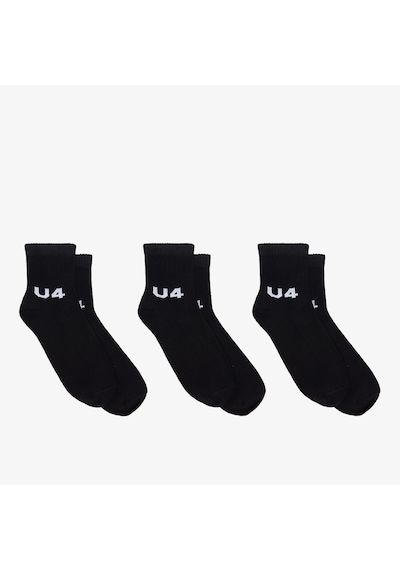 United4 Unıted4 Street Essentials 3lü Unisex Siyah Çorap U3ss60000 Siyah
