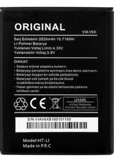 Casper Via V6X Batarya Pil