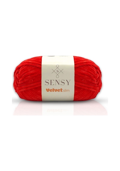 Sensy Velvet Slim El Örgü Ipi Battaniye Ipi Kazak Ipi Bebek Battaniye Ipi Kadife Ip Amigurumi Ip Kırmızı