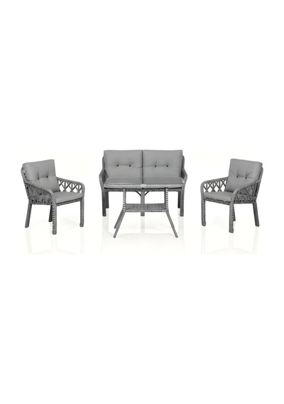 Lumisgarden Neva Rattan Bahçe Takımı 2+1+1 +masa Gri Lumisgarden Neva Rattan Bahçe Takımı 2+1+1 +masa Gri