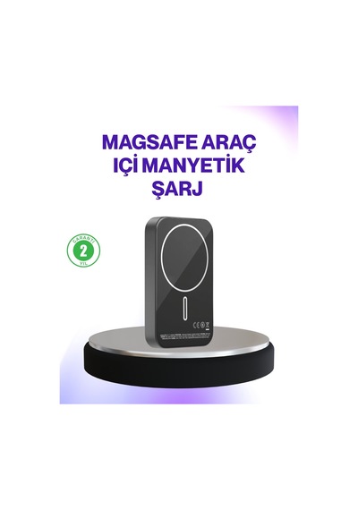 Mıknatıslı Magsafe Uyumlu Araç Tutucu Kablosuz Şarj Destekli Mh-hs7558-8892