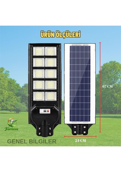 Gımeng 300w Solar Güneş Enerjili Bahçe Ve Sokak Lambası - 240 Led Hareket Sensörlü Ip67 Su Geçirmez 1 Adet