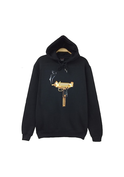 Uzi Kapüşonlu Sweatshirt Siyah