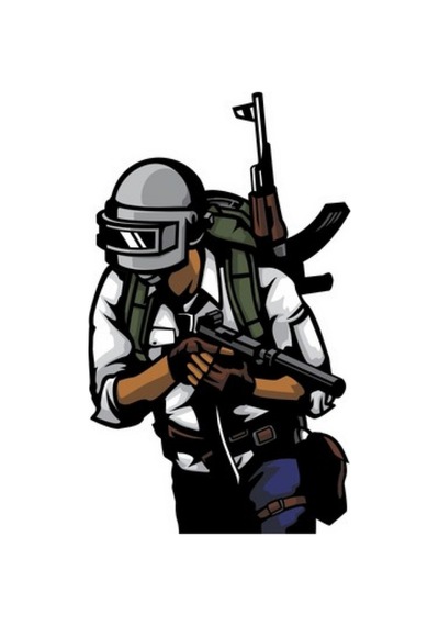 Pubg Adam Sticker 7cm Etiket - Sticker