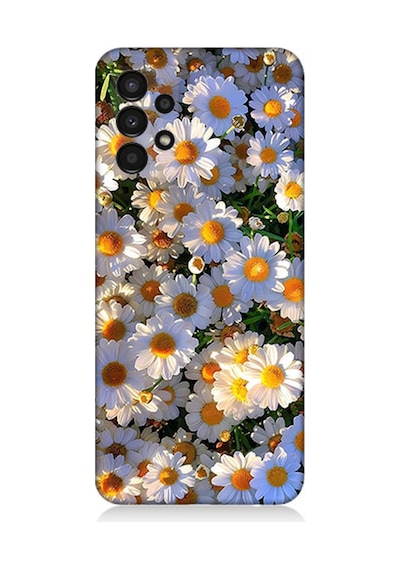 Samsung Galaxy A13 Uyumlu Silikon Kılıf Beyaz Papatyalar