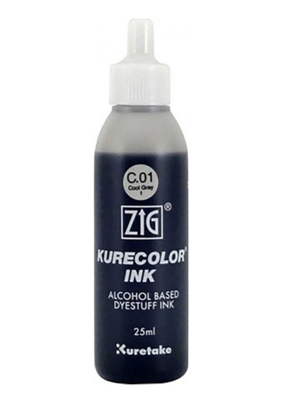 Zig Kurecolor Refill Ink Mürekkep 25ml C01 Cool Gray 1