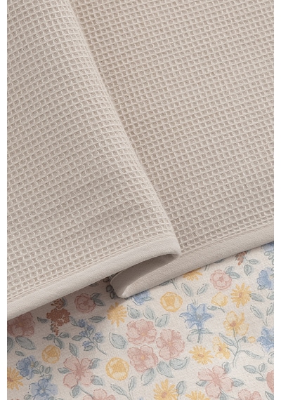Gilmore %100 Pamuk Çift Kişilik Waffle Pike Takımı - Bej