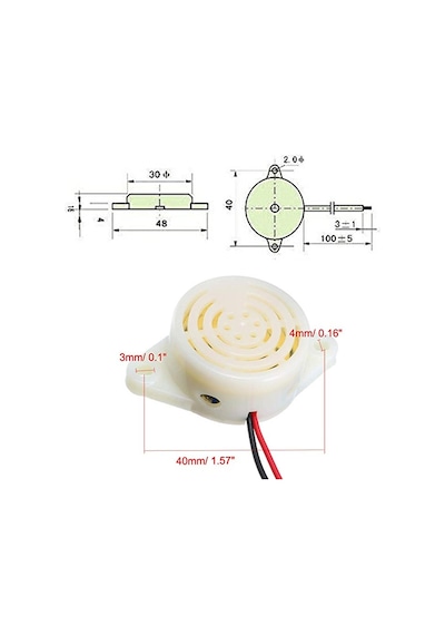 SFM-27 DC 3-24V 90DB Buzzer Aktif Buzzer Yüksek Beep Ses Üreteci  Yüksek Desibel Alarm Uyarıcı
