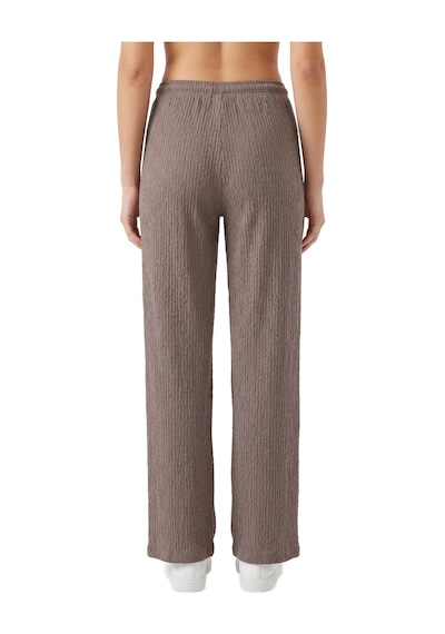 Cottonill Premium - Tide Collection Vizon Bağcıklı Bürümcük Dokulu Bol Paça Kadın Pantolon
