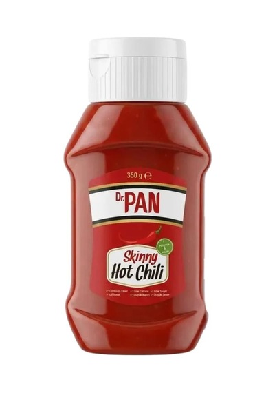 Dr. Pan Skinny Hot Chili Acı Sos 350 G - Düşük Kalorili Fit Acı Biber Sosu