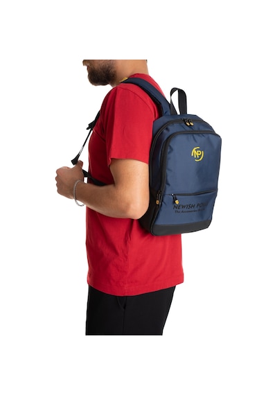 Newish Polo Unisex Minimal Sırt Çantası Laptop Bölmeli Şehir İçi Kullanım - New406 Lacivert