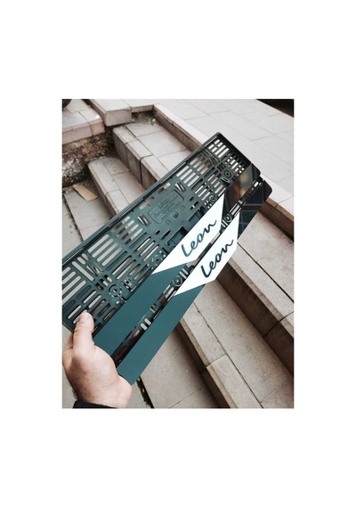 Plakalık Lazer Kesim Pleksi 2 Adet Leon Kişiye Özel Plakalık İsime Özel Plakalık - 784761946