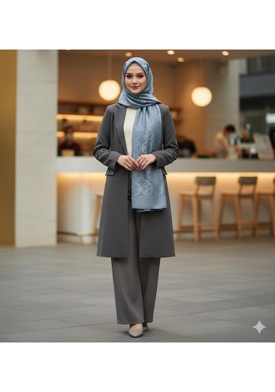 Pierre Cardin Lyocell Naia Rivela Şal 6080200 Mavi-923