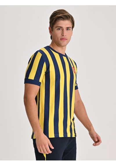 Fenerbahçe Retro Çubuklu Forma 64/65 Sarı-lacıvert
