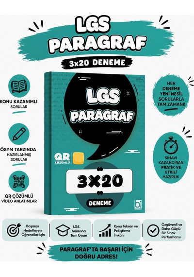 Bigelio 2027 Lgs 8. Sınıf Paragraf 3 X 20 Deneme Sınavı Bigelio Yayıncılık
