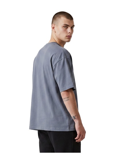 Sportive Corin Oversize Erkek Antrasit Günlük Stil T-shirt 26ye0016-kgrı Gri