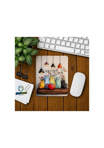Kediler Baskılı Oyuncu Mousepad 0117