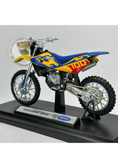 Husqvarna Cr125 1:18 Diecast Maket Motor Metal Model Motosiklet