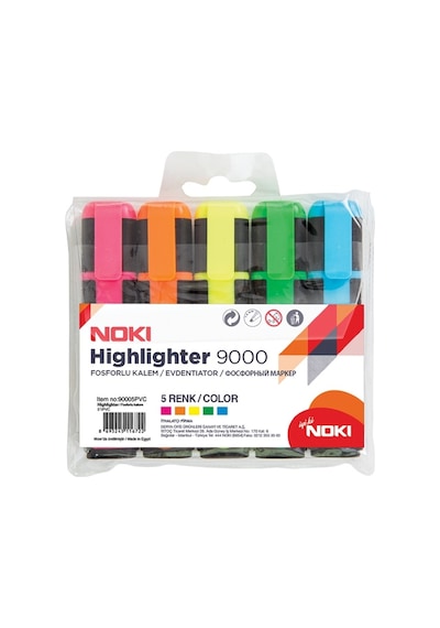 Noki Fosforlu Kalem Pastel 5 Li Pvc 9000p Diğer