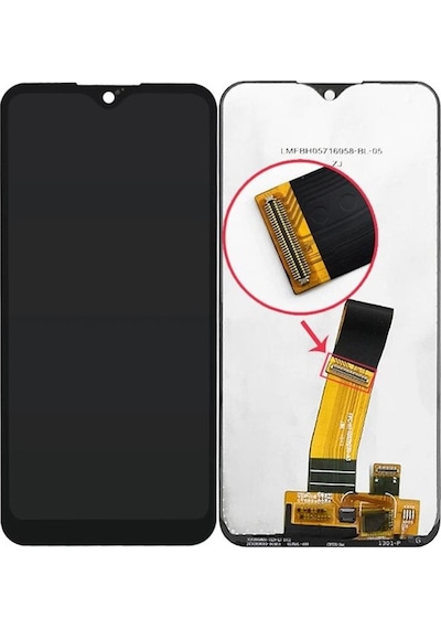 Samsung Uyumlu Galaxy A01 A015m Lcd Ekran Dokunmatik Siyah Hk Servis Çıtasız İnce Soketli