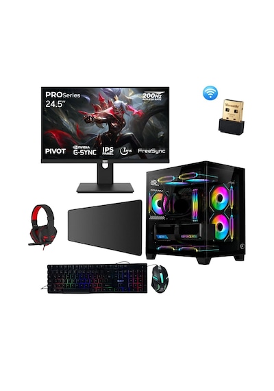 Ramtech Gamer2 R7-5700 16 GB 480 GB SSD RTX5060 24" Free Dos Masaüstü Oyuncu Bilgisayarı