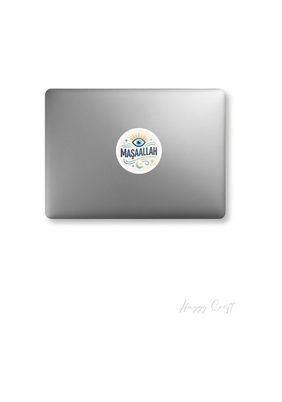 Maşallah Temalı 12'li Dekoratif Su Geçirmez Sticker Seti Standart