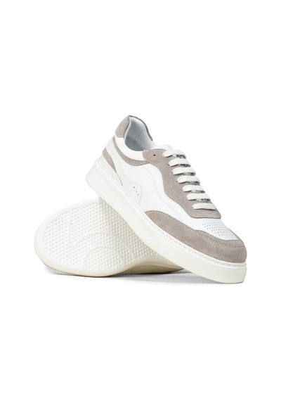 Deery Erkek Hakiki Deri Beyaz Sneaker Ayakkabı - 02013mbyze01 Beyaz
