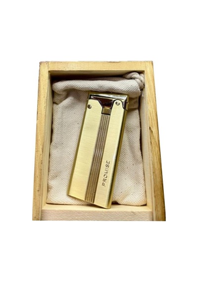 Çelik Depolu Promise Slim Pirinç Çakmak Altın Sarısı Bronz