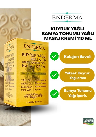 Kuyruk Yağlı Kollajen Bamya Tohumu Yağlı Masaj Kremi 110ml