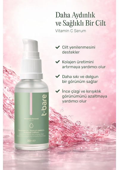 T-bare Retinol Etkili Kırışıklık Karşıtı Cilt Yenileyici Serum