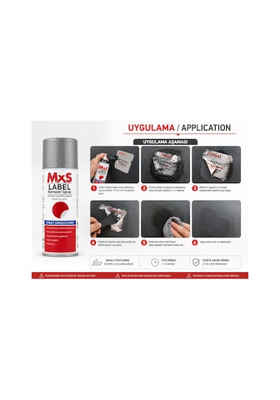 Mxs Etiket Sökücü Sprey 200 Ml - Yapışkan Ve Kalıntı Giderici