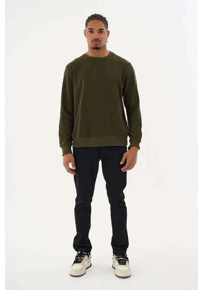 Superlife Süperlife Erkek Gri Bisiklet Yaka Ribanalı Regular Fit Sweatshirt Spr26swk930 Haki Superlife Süperlife Erkek Gri Bisiklet Yaka Ribanalı Regular Fit Sweatshirt Spr26swk930 Haki