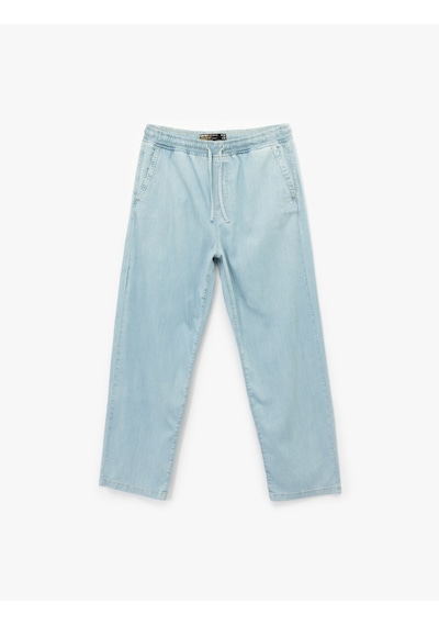 Koton Beli Bağcıklı Cep Detaylı Loose Fit Bol Jean Pantolon Açık İndigo 6wam40118nd Açık İndigo Koton Beli Bağcıklı Cep Detaylı Loose Fit Bol Jean Pantolon Açık İndigo 6wam40118nd Açık İndigo