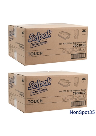 Selpak Professional Touch Z Katlama Dispenser Havlu 200'lü 24 Paket 20x24 Cm