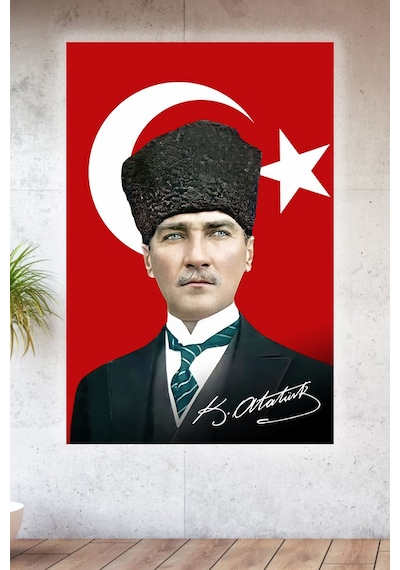 Lucena Metal Baskılı Atatürk Koleksiyonu Tablo No 49 - 30 Cm X 40 Cm