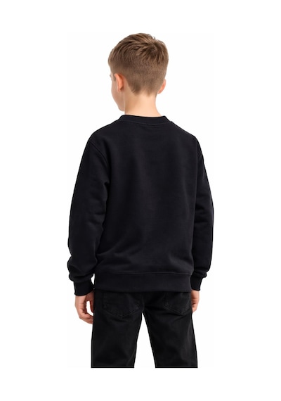 Baglan Erkek Çocuk Önü Baskılı Sweatshirt Bgl-st05238 Siyah