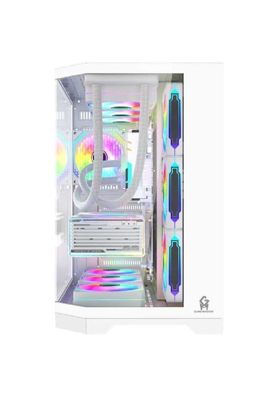 F-7 Edge 7x Argb Pwm Fan Beyaz Atx Akvaryum Gaming Kasa Oyuncu Kasası