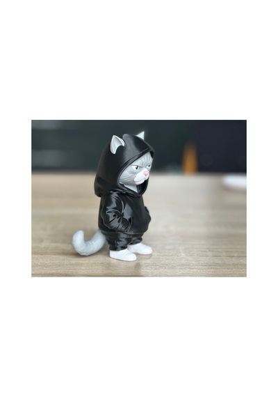 Kapüşonlu Kedi Figürü 10cm