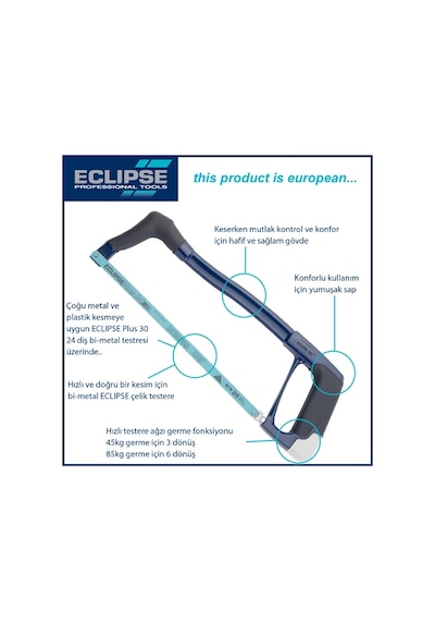 Eclipse 70-22tr Yumuşak Sap İzoleli El Testeresi