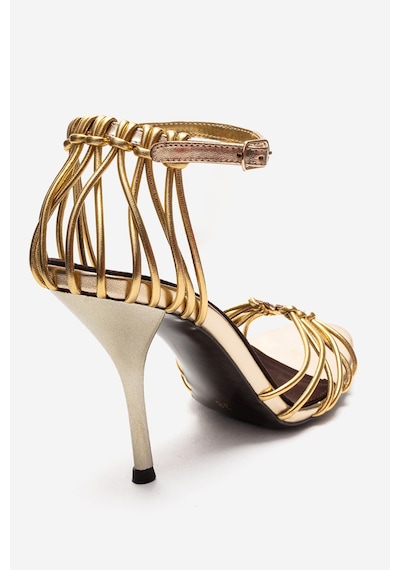 Luvishoes Arona Altın Kadın Topuklu Ayakkabı Altın