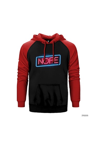 Nope Kırmızı Renk Reglan Kol Sweatshirt / Hoodie