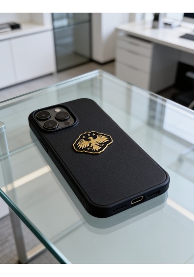Suriye Sembolü Siyah Üzerinde Altın Rengi Kartal Telefon Sticker 3d Metal Tasarım, Arka Süs A300137