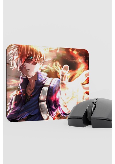 Shoto Todoroki Anime V2 - 22x18 Gaming Kauçuk Kaymaz Taban Mouse Pad Fare Altlığı