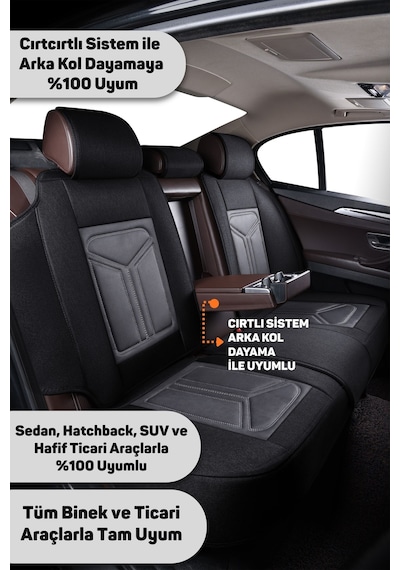 Fs Serisi Jeep Commander 2005-2010 İle Uyumlu Takmatik Kılıf, Gri