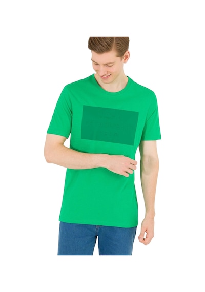 Bisiklet Yaka Erkek T-shirt Yeşil