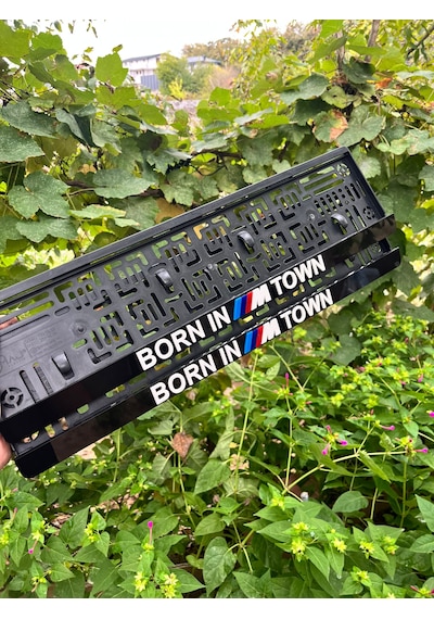 Born In Town M Logolu Pleksi Otomobil Plakalığı